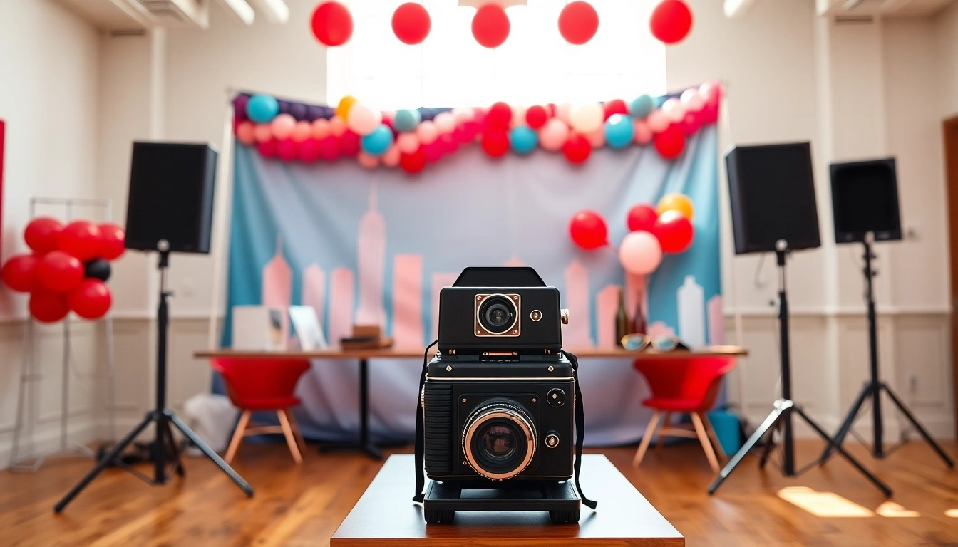 Engage in fun with a dynamic photo booth rental chicago at your next event, showcasing vibrant props.
