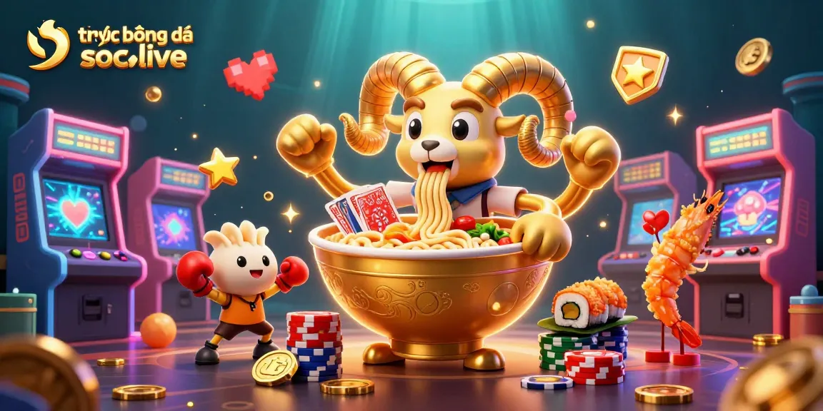 Experience trực tiếp bóng đá socolive with fun cartoon characters dealing cards and stacking chips in vibrant casino scene.