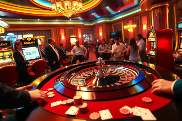 Engage in thrilling roulette gameplay with f789 in a luxurious casino setting.