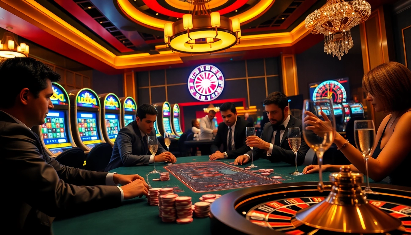 Experience the thrill of gambling at mb66.nyc with players at a poker table.