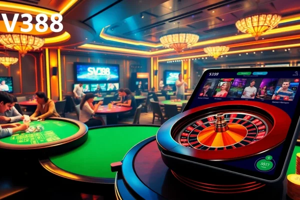 Experience thrilling gameplay with sv388's vibrant online casino atmosphere showcasing live betting.