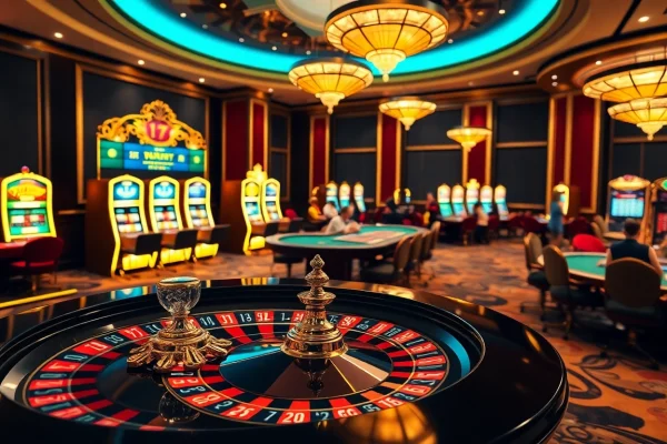 Engage in thrilling roulette at https://777vip.dev/, with vibrant chips and excitement in a luxurious casino.