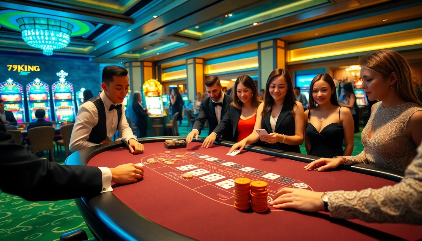 Experience the excitement of Nhà cái 79KING with vibrant casino visuals showcasing thrilling gameplay.