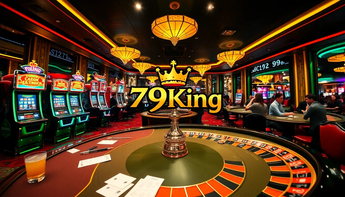 Engage in thrilling gameplay with 79King at luxurious casino tables and vibrant slot machines.