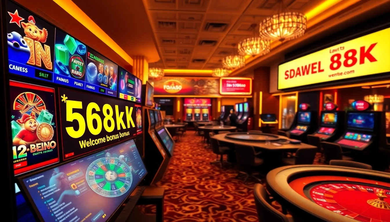 A vibrant online gambling platform interface showcasing games at new88go.com with promotional banners for bonuses.