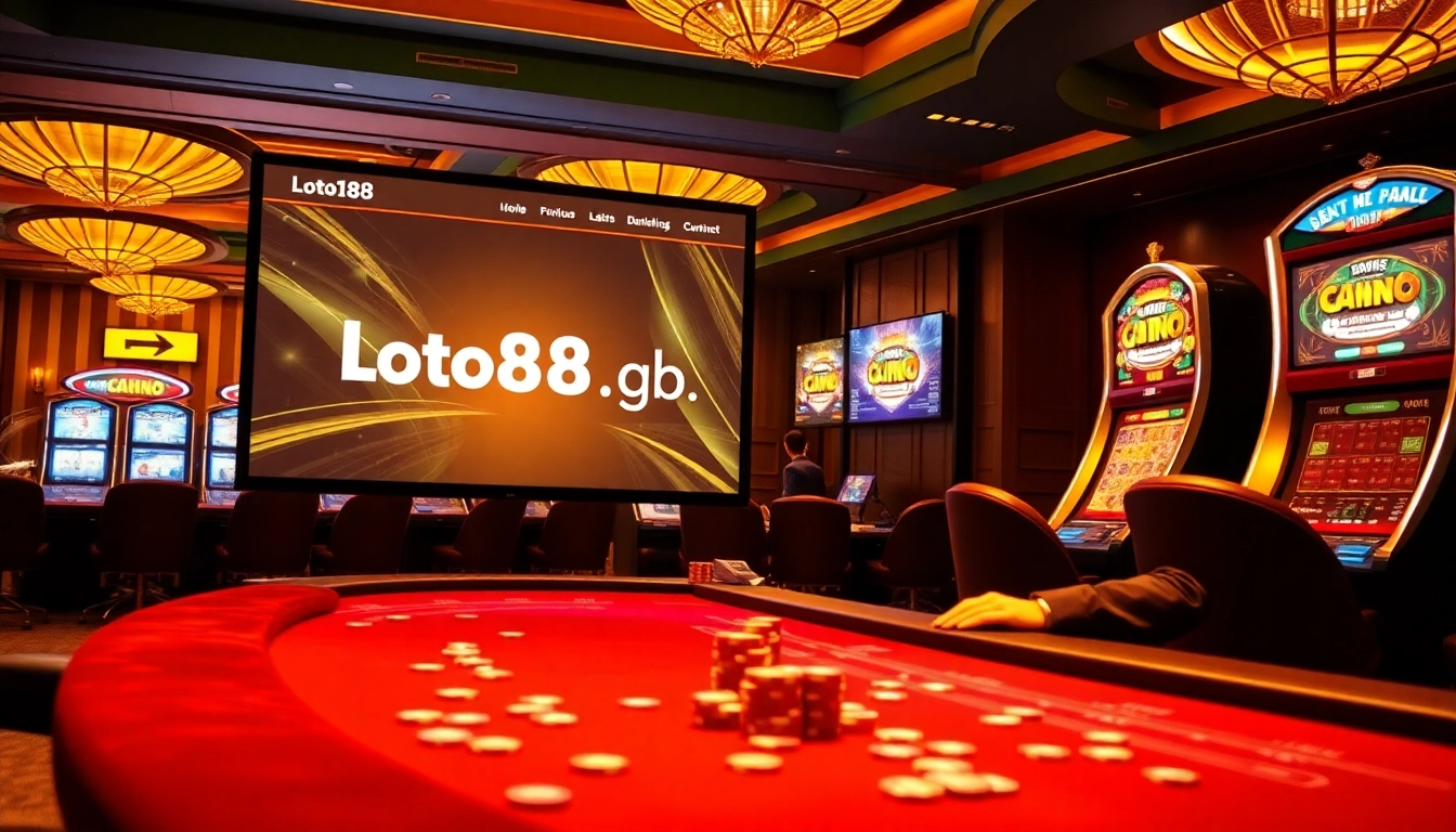 Experience the excitement of online gambling at loto188.gb.net with vibrant casino visuals.
