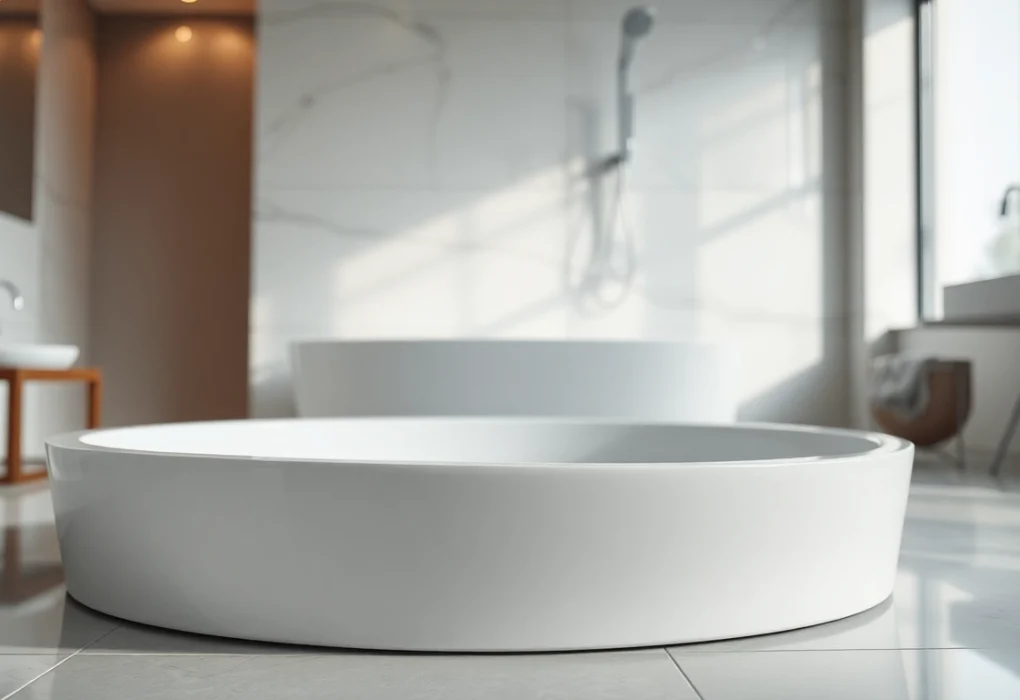 Explore an exquisite shower base shower that exemplifies elegance in modern bathroom design.