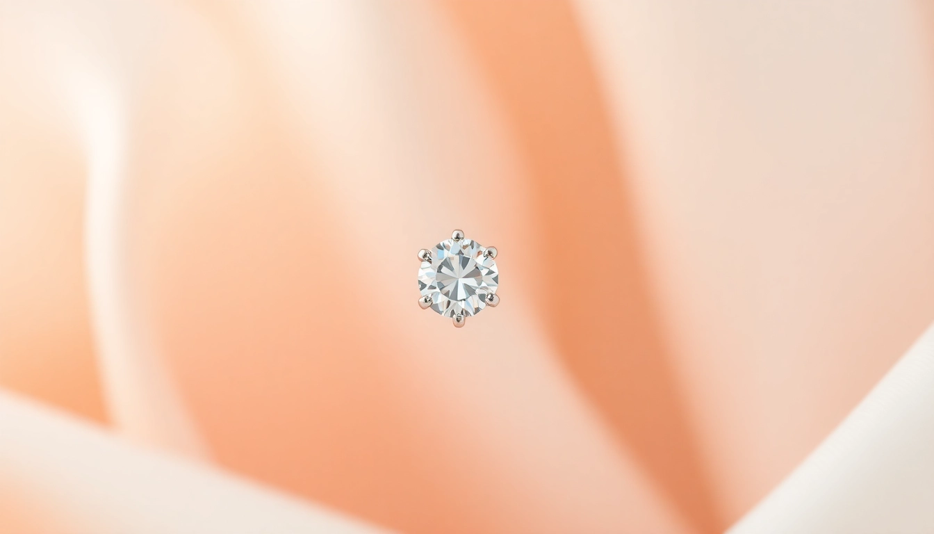 Admire the stunning diamond nose stud, highlighting its intricate design and elegance.