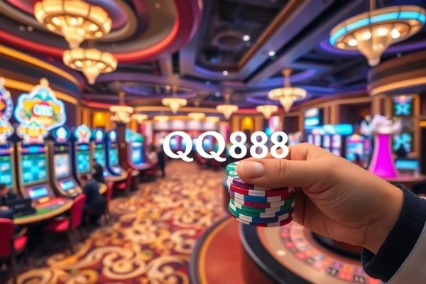 Engaging players experiencing excitement with QQ88 chips at a luxury casino.