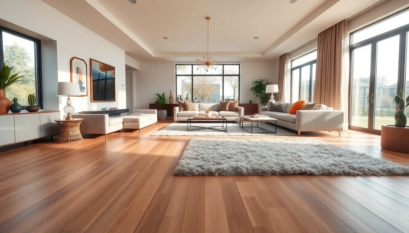 Transform your space with luxurious flooring near me in an elegant living room.