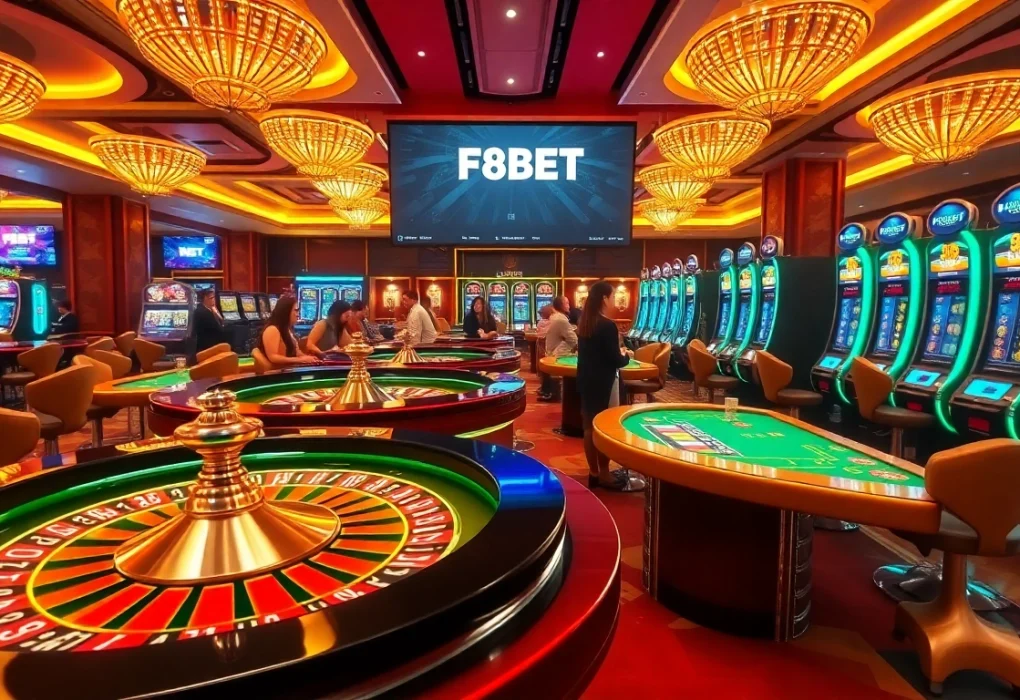 Experience high-stakes excitement at F8BET's vibrant casino scene with engaging games.