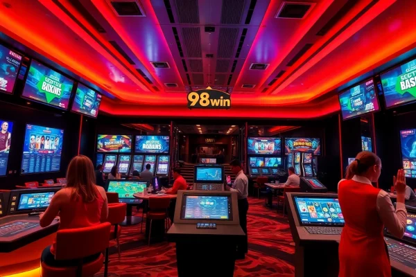 Exciting online casino atmosphere at 98win featuring dynamic games and enthusiastic players.