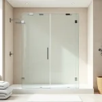 Elevate your bathroom with a stylish semi-frameless shower screen that offers elegance and functionality.