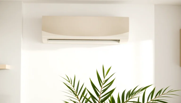 Showcasing a mini split ac system in a modern kitchen environment with bright lighting and contemporary decor.