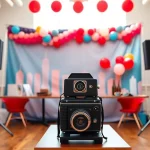 Engage in fun with a dynamic photo booth rental chicago at your next event, showcasing vibrant props.