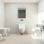 Optimaler Sanitärbereich von sonni sanitär mit eleganten Armaturen und hochwertigem Design.