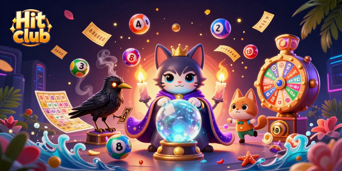 Hit club's mystic cat and raven conjure winning moments in a vibrant casino scene.