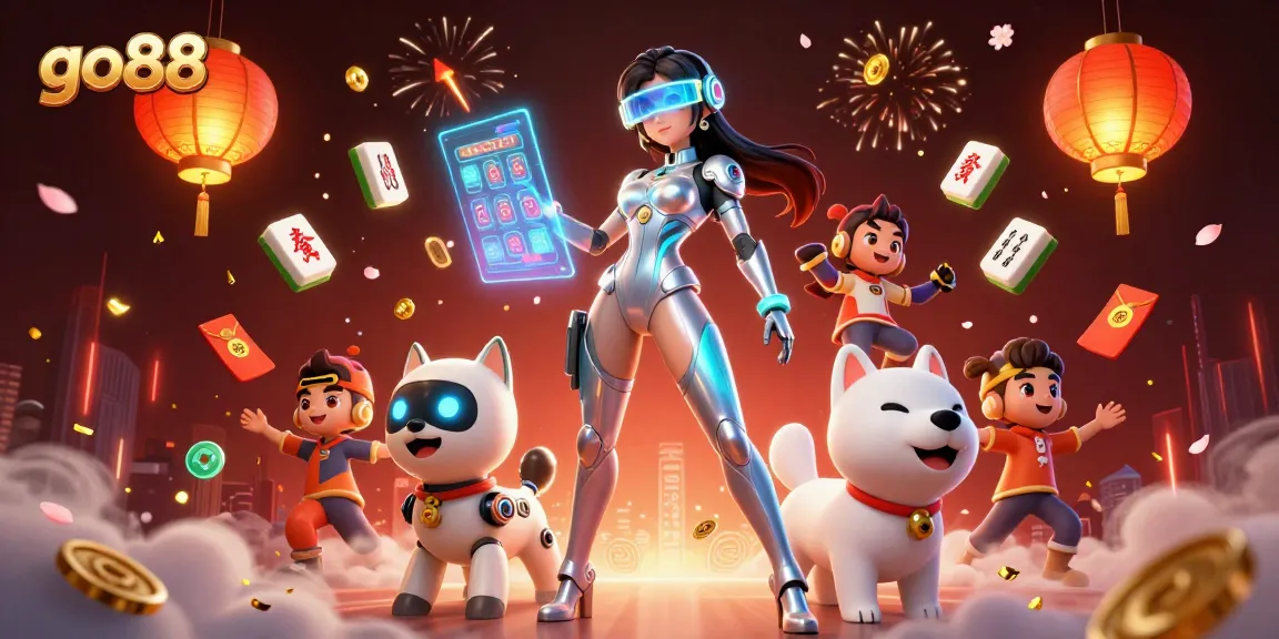 Experience excitement at go88 with a vibrant digital casino scene featuring glowing elements and immersive gameplay.