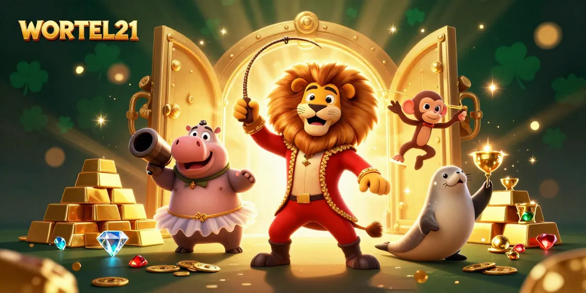 WORTEL21 captures the thrill of winning with dynamic casino characters and sparkling treasures.