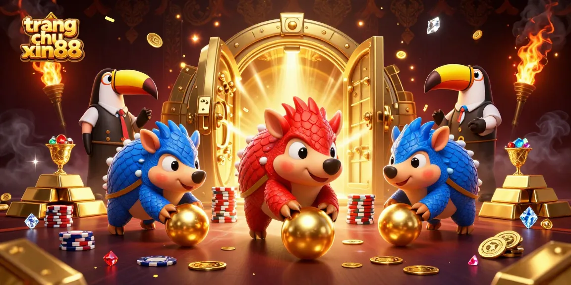 Engage with thrilling action at trang chu xin88, where animations of lively pangolins roll through poker chips in a dazzling casino.