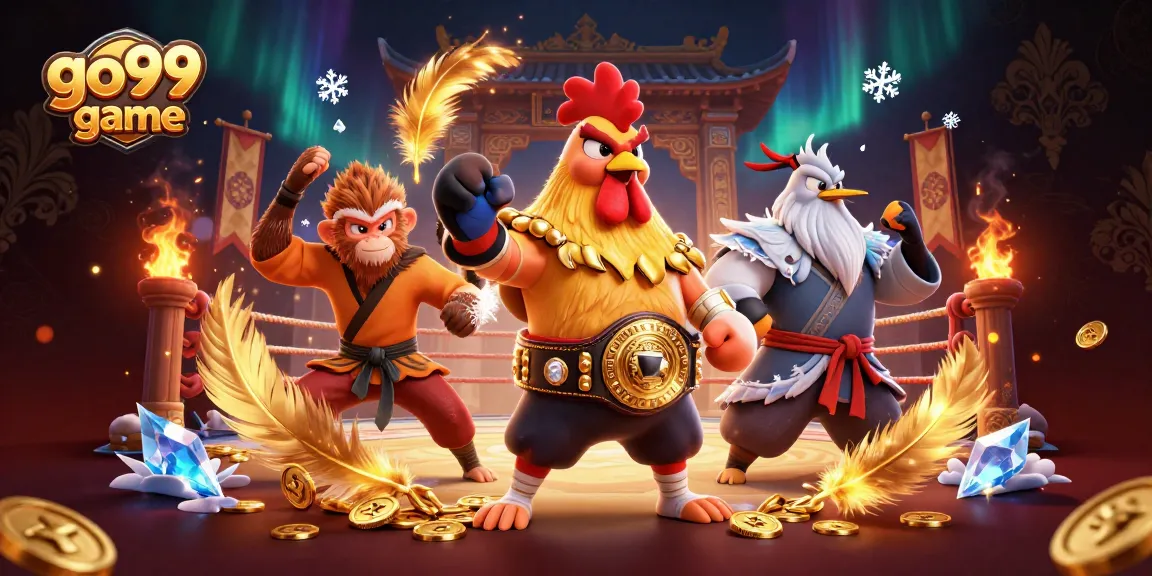 Experience the thrilling go99 game adventure with characters in a dynamic 3D casino scene.