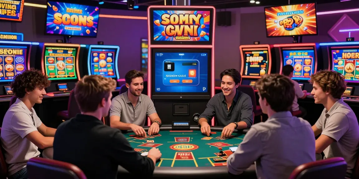 Dynamic online casino scene where scoarch.org.uk highlights new credit card casinos, showcasing players enjoying various games with credit card options.