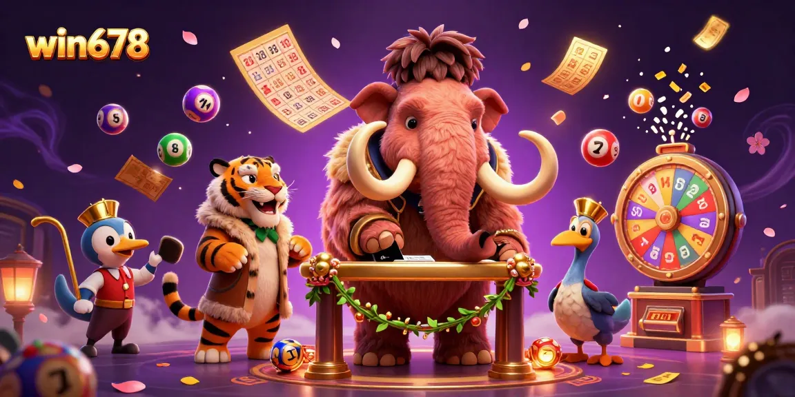 Experience the excitement of win678 with a dynamic casino scene featuring vibrant characters and games